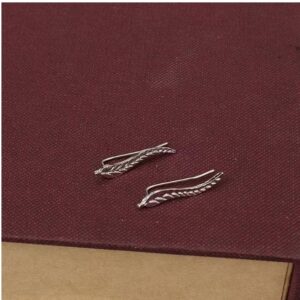Fine Jewelry 22 Kt Hallmark Real Solid Yellow Gold Women'S Leaf Hook Earrings