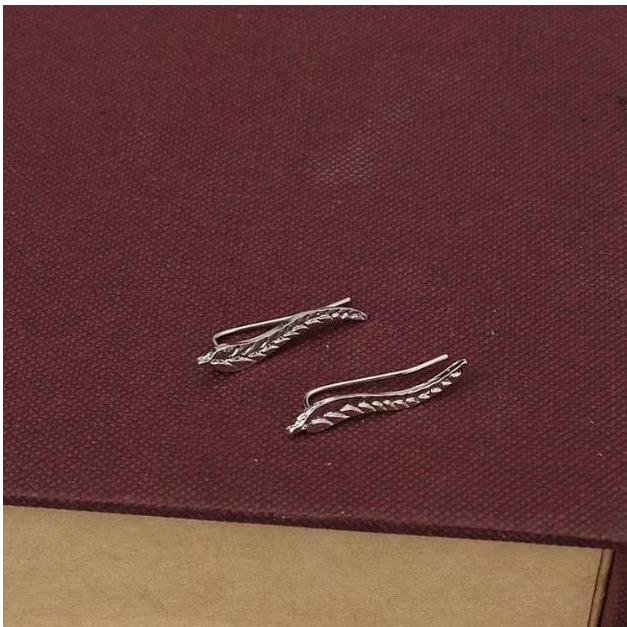 Fine Jewelry 22 Kt Hallmark Real Solid Yellow Gold Women'S Leaf Hook Earrings
