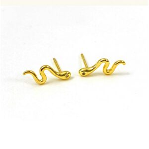 Fine Jewelry 22 Kt Hallmark Real Solid Yellow Gold Tiny Dainty CZ Stud Earrings