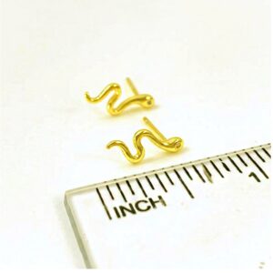 Fine Jewelry 22 Kt Hallmark Real Solid Yellow Gold Tiny Dainty CZ Stud Earrings