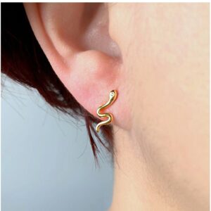 Fine Jewelry 22 Kt Hallmark Real Solid Yellow Gold Tiny Dainty CZ Stud Earrings