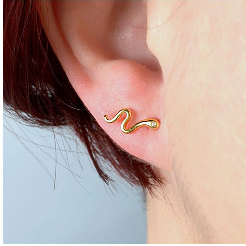 Fine Jewelry 22 Kt Hallmark Real Solid Yellow Gold Tiny Dainty CZ Stud Earrings