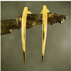 22 Kt Hallmark Real Solid Yellow Gold Snake Fangs Dangle Drop Cool Stud Earrings