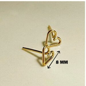 Fine Jewelry 22 Kt Hallmark Real Solid Yellow Gold Heart Small Stud Earrings