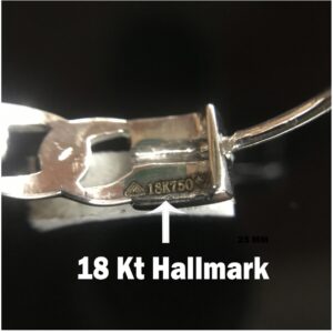 Fine Jewelry 18 Kt Real Solid Genuine White Gold Huggie Hoop Earrings 12 Grams