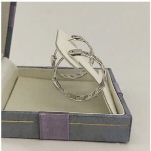 Fine Jewelry 18 Kt Real Solid Genuine White Gold Huggie Hoop Earrings 12 Grams