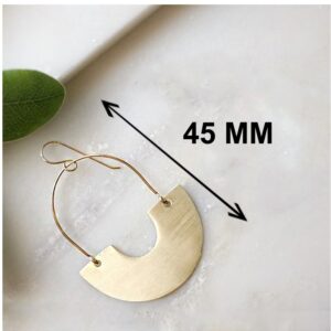 14 Kt Hallmark Real Solid White Gold Rhea Cutout Huggie Hoop Drop Nox Earrings