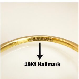 18 Kt Solid Yellow Gold Party Wear Round Shaped Huggie Hoop Women'S Earrings