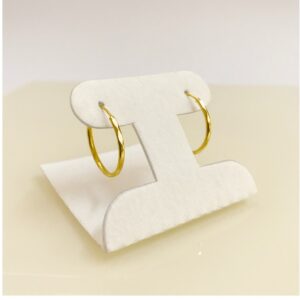 18 Kt Solid Yellow Gold Party Wear Round Shaped Huggie Hoop Women'S Earrings