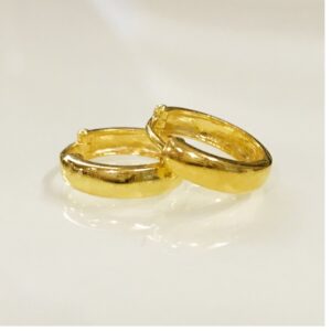 22 Kt Real Solid Yellow Gold Party Wear Huggie Hoop Earrings Fine Jewelry 5 Gram