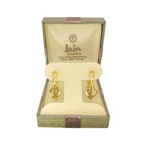 Fine Jewelry 18 Kt Yellow Solid Gold Party Wear Huggie Hoop Earrings 6.200 Grams