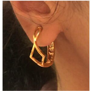 Fine Jewelry 18 Kt Yellow Solid Gold Party Wear Huggie Hoop Earrings 6.200 Grams