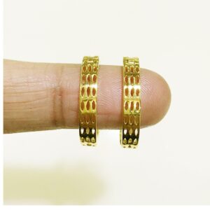 Fine Jewelry 18 Kt Yellow Solid Gold Party Wear Huggie Hoop Earrings 6.200 Grams