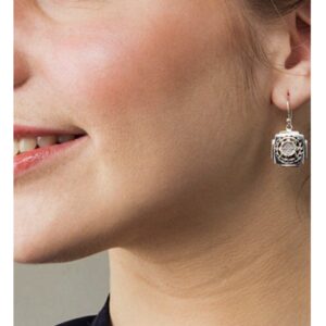 Fine Jewelry 14 Kt Real Solid Hallmark White Gold Hook Dangle Drop Earrings 5 Gm