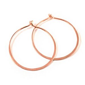 14 Kt Hallmark Real Solid Rose Gold Dangle Drop Huggie Hoop Wire Earrings 8 Gram