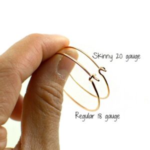 14 Kt Hallmark Real Solid Rose Gold Dangle Drop Huggie Hoop Wire Earrings 8 Gram