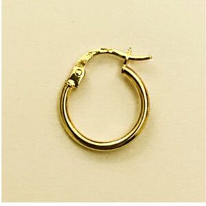 18 Kt Hallmark Solid Yellow Gold Orecchini Donna Oro Giallo Huggie Hoop Earrings