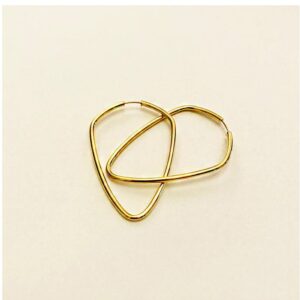 18 Kt Hallmark Solid Yellow Gold Orecchini Donna Oro Giallo Huggie Hoop Earrings