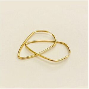 18 Kt Hallmark Solid Yellow Gold Orecchini Donna Oro Giallo Huggie Hoop Earrings