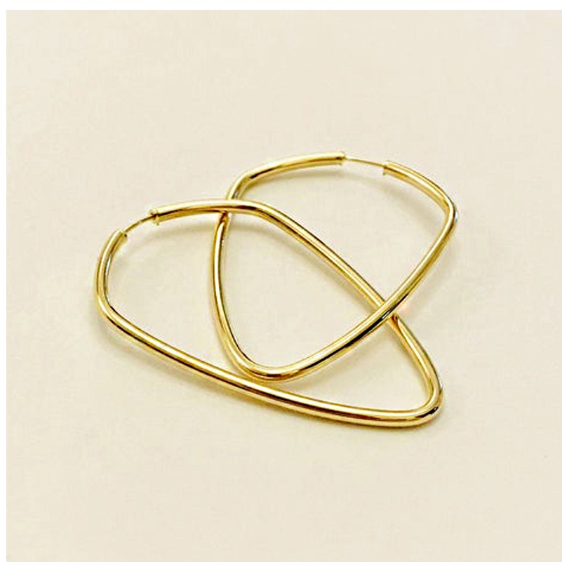 18 Kt Hallmark Solid Yellow Gold Orecchini Donna Oro Giallo Huggie Hoop Earrings - Image 3