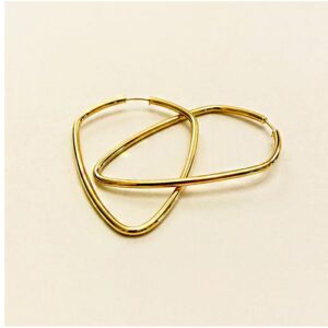 18 Kt Hallmark Solid Yellow Gold Orecchini Donna Oro Giallo Huggie Hoop Earrings