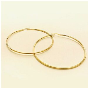 8 Kt Hallmark Solid Yellow Gold Orecchini Donna Oro Giallo Huggie Hoop Earrings