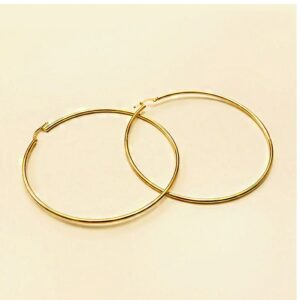 8 Kt Hallmark Solid Yellow Gold Orecchini Donna Oro Giallo Huggie Hoop Earrings
