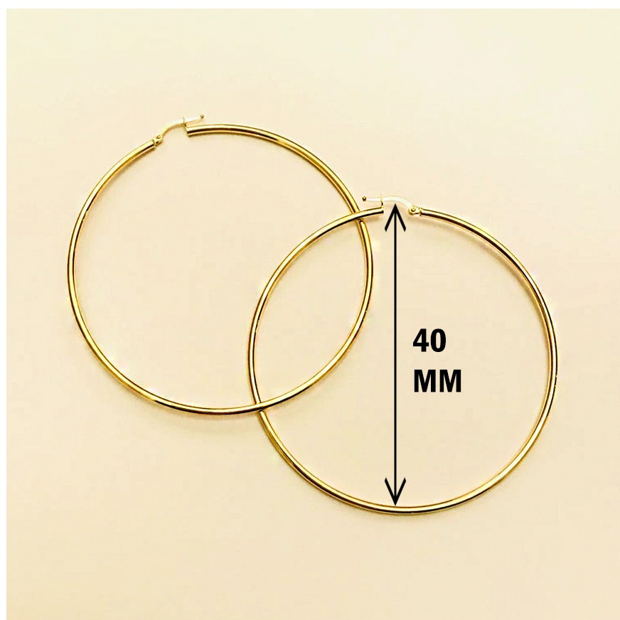 8 Kt Hallmark Solid Yellow Gold Orecchini Donna Oro Giallo Huggie Hoop Earrings - Image 2