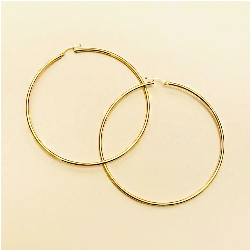 8 Kt Hallmark Solid Yellow Gold Orecchini Donna Oro Giallo Huggie Hoop Earrings