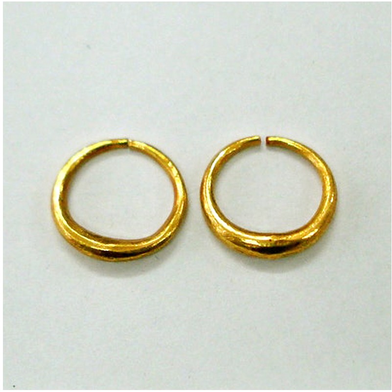 Fine Jewelry 22 K Hallmark Real Solid Yellow Vintage Unisex Huggie Hoop Earrings