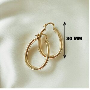 Fine Jewelry 18 Kt Hallmark Real Solid Yellow Gold Vintage Huggie Hoop Earrings