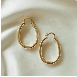 Fine Jewelry 18 Kt Hallmark Real Solid Yellow Gold Vintage Huggie Hoop Earrings