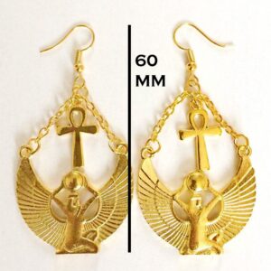 Fine Jewelry 18 Kt Hallmark Solid Yellow Gold Cross Hook Dangle Drop Earrings