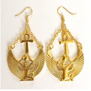 Fine Jewelry 18 Kt Hallmark Solid Yellow Gold Cross Hook Dangle Drop Earrings