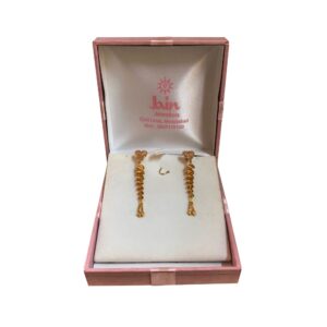 18 Kt Solid Yellow Gold Dangle Drop Classy Screw Back Women Earrings 4.820 Grams