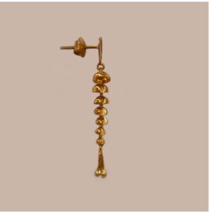 18 Kt Solid Yellow Gold Dangle Drop Classy Screw Back Women Earrings 4.820 Grams