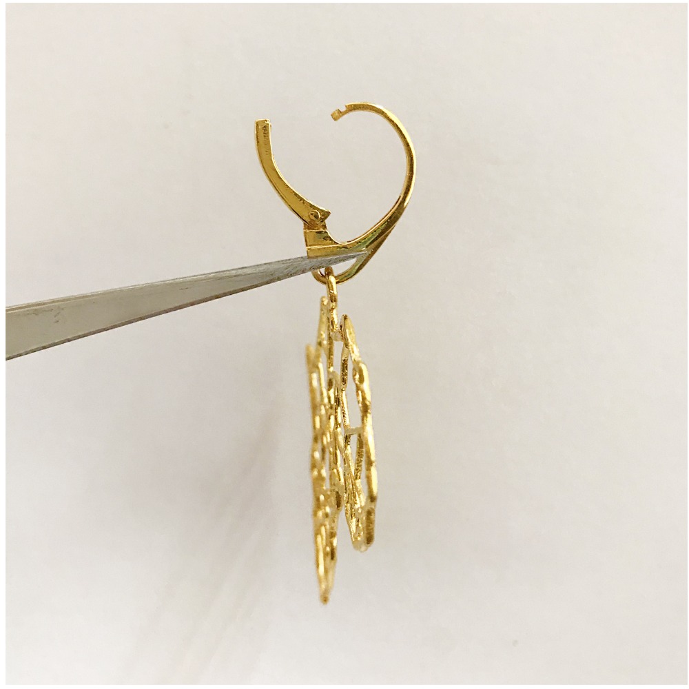 Fine Jewelry 18 Kt Solid Yellow Solid Gold Africa Map Drop Earrings 10.290 Grams - Image 4
