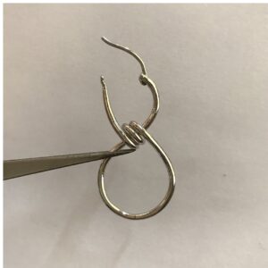 Fine Jewelry 18 Kt Real Solid White Gold 8 Shape Dangle Drop Earrings 10.610 Gms