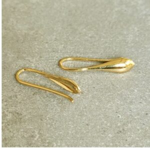 18 Kt Hallmark Real Solid Yellow Gold Tearhunky Gold Huggie Hoop Earrings