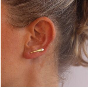 18 Kt Hallmark Real Solid Yellow Gold Tearhunky Gold Huggie Hoop Earrings
