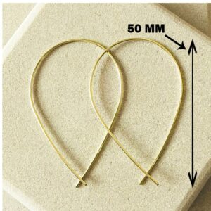 Fine Jewelry 18 Kt Hallmark Real Solid Yellow Gold Ear Wire Huggie Hoop Earring