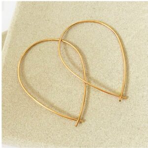 Fine Jewelry 18 Kt Hallmark Real Solid Yellow Gold Ear Wire Huggie Hoop Earring