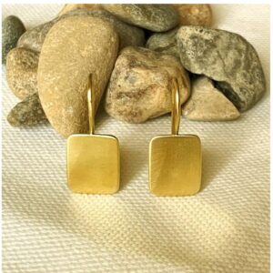 22 Kt Hallmark Real Solid Yellow Gold Hook Dangle Drop Huggie Hoop Earrings