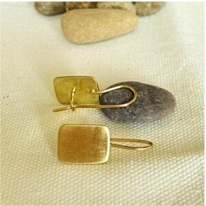 22 Kt Hallmark Real Solid Yellow Gold Hook Dangle Drop Huggie Hoop Earrings