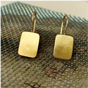 22 Kt Hallmark Real Solid Yellow Gold Hook Dangle Drop Huggie Hoop Earrings