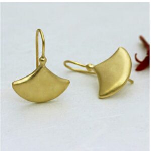 18 Kt Hallmark Solid Yellow Gold Unique Minimalist Women'S Dangle Drop Earrings