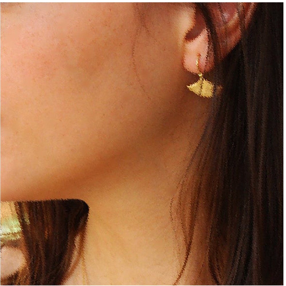 18 Kt Hallmark Solid Yellow Gold Unique Minimalist Women'S Dangle Drop Earrings - Image 3