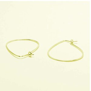 18 Kt Hallmark Real Solid Yellow Gold Evermore Minilakist Dangle Drop Earrings