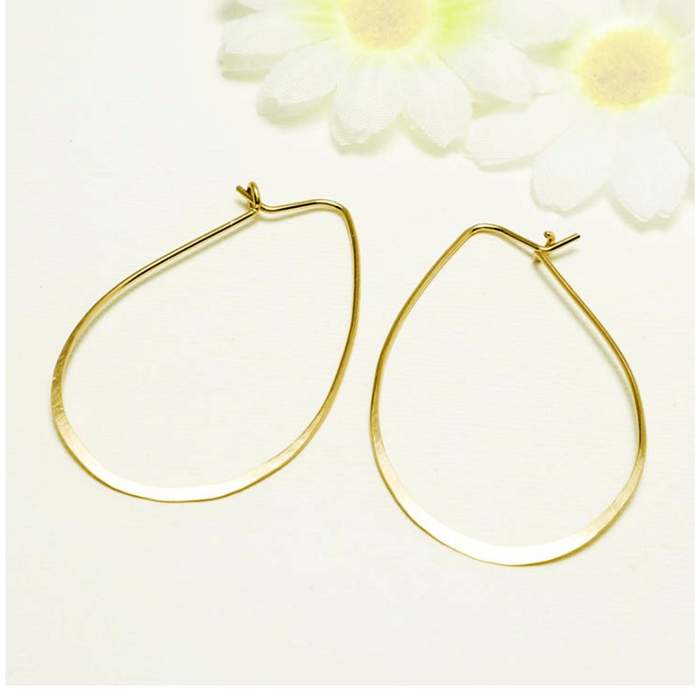 18 Kt Hallmark Real Solid Yellow Gold Evermore Minilakist Dangle Drop Earrings - Image 4