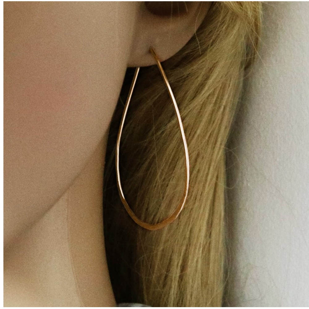 18 Kt Hallmark Real Solid Yellow Gold Evermore Minilakist Dangle Drop Earrings